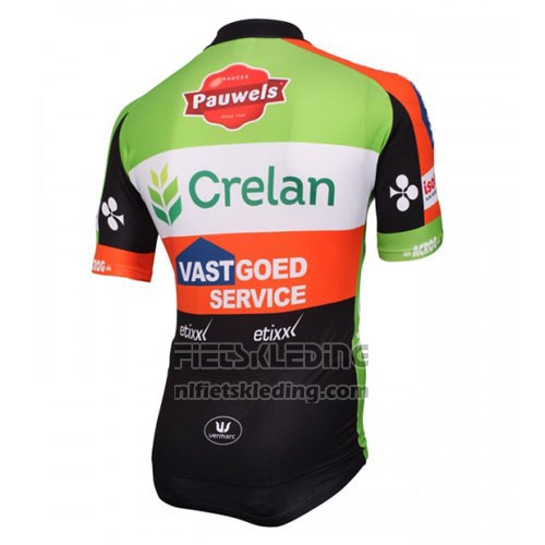 2016 Fietskleding Crelan AA Rood en Groen Korte Mouwen en Koersbroek